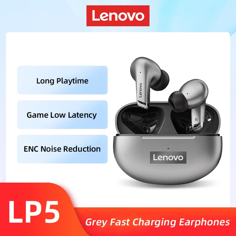 Lenovo-auriculares inalámbricos LP5 originales, cascos de música HiFi, –  Tecniquero